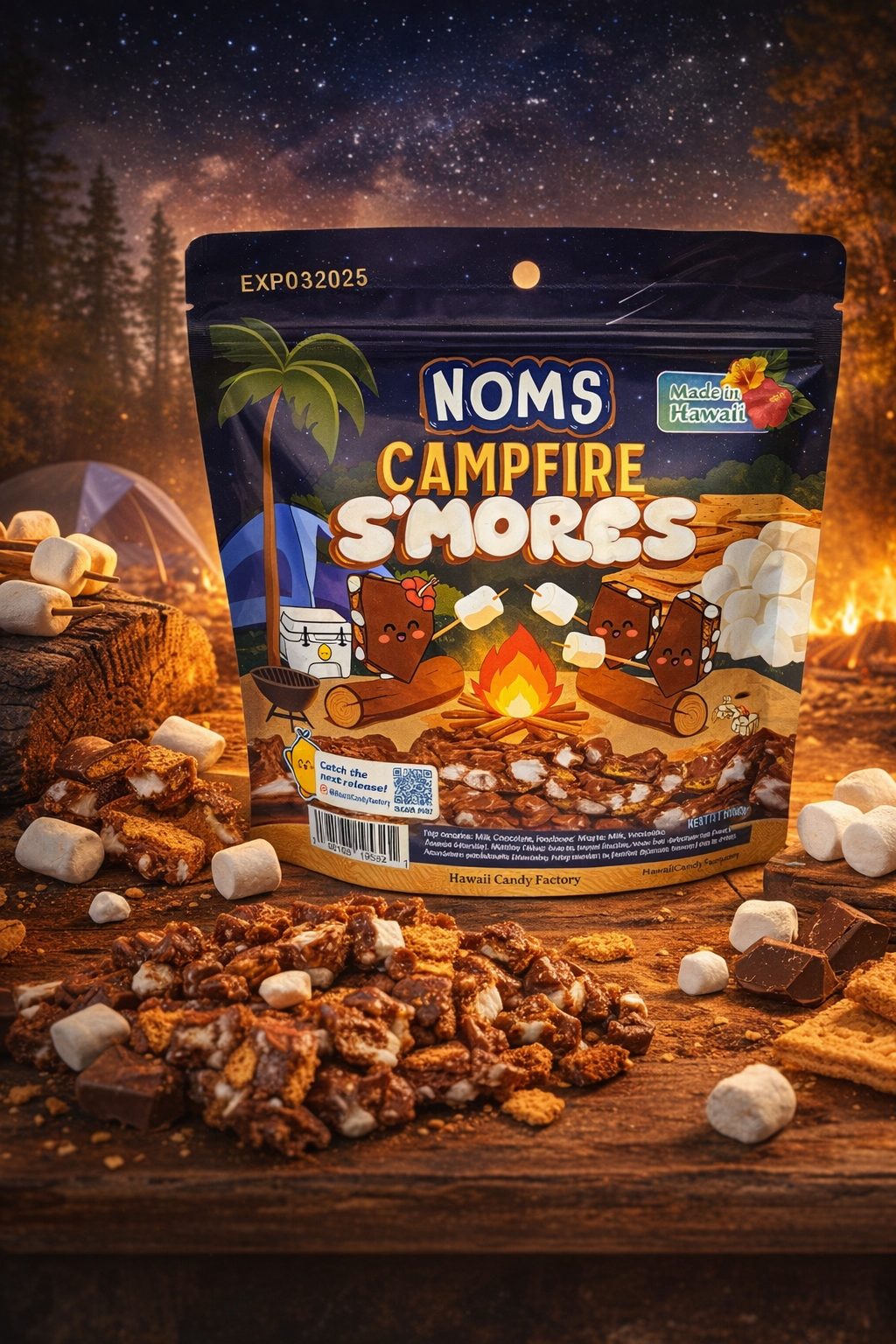 NOMS Hawaii Campfire Smores Chocolate Bark